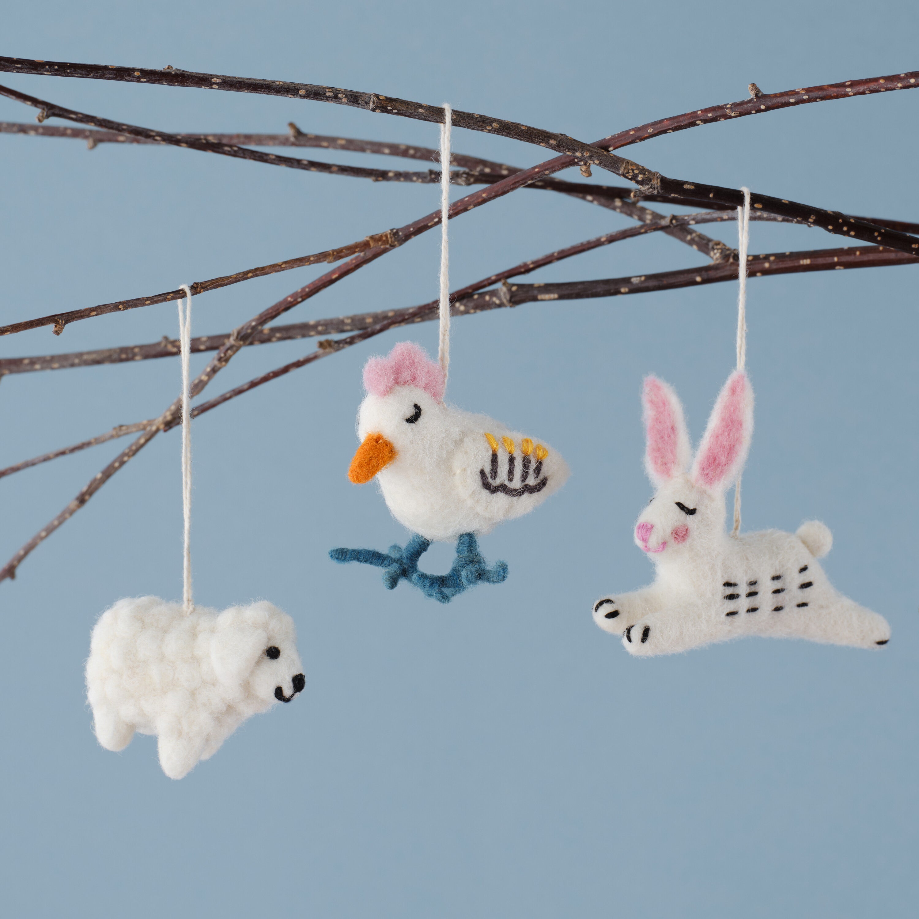 Felt Animal Easter Tree Decorations