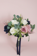 Bouquet on soft blush background