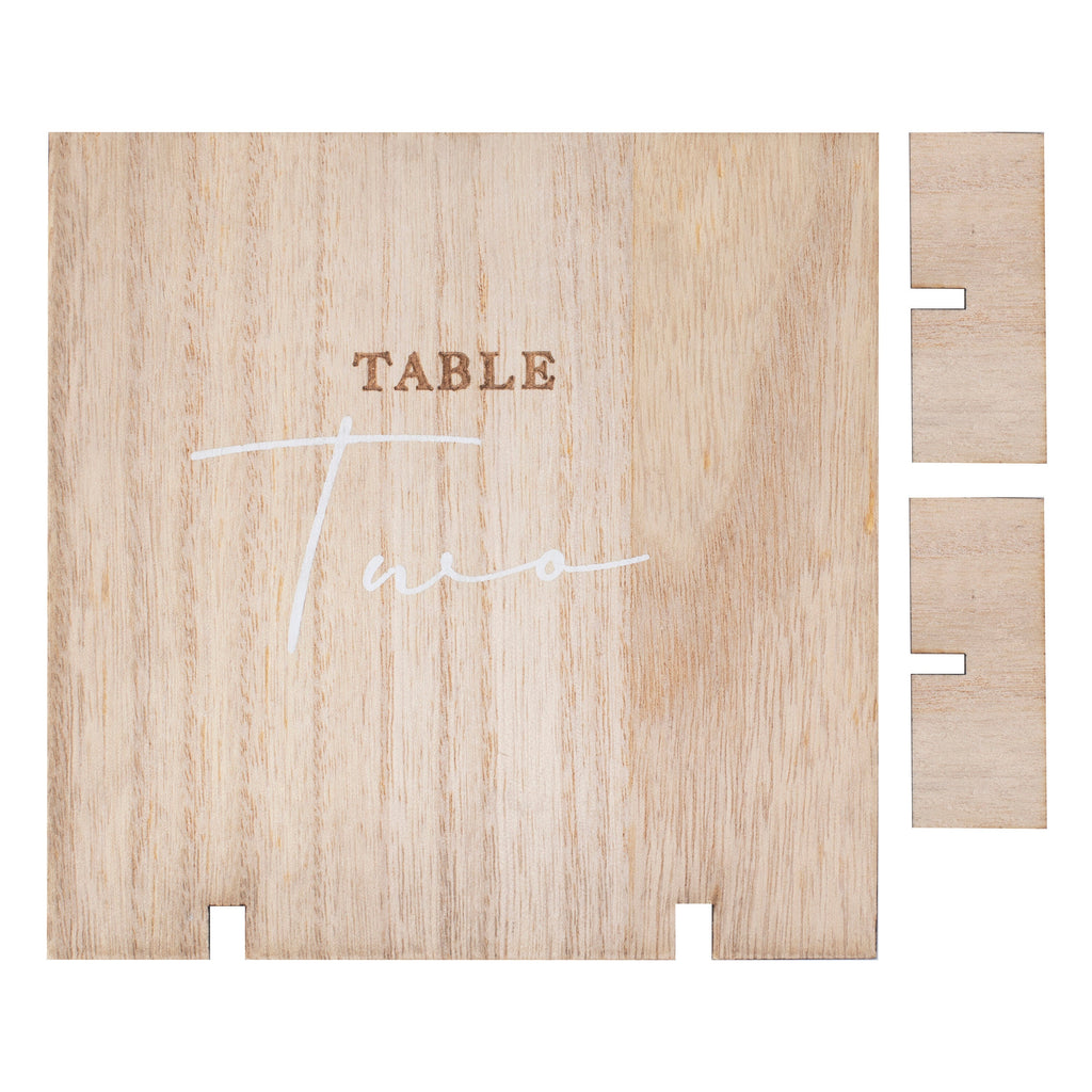 Wooden Wedding Table Numbers- 5 Inner Pack