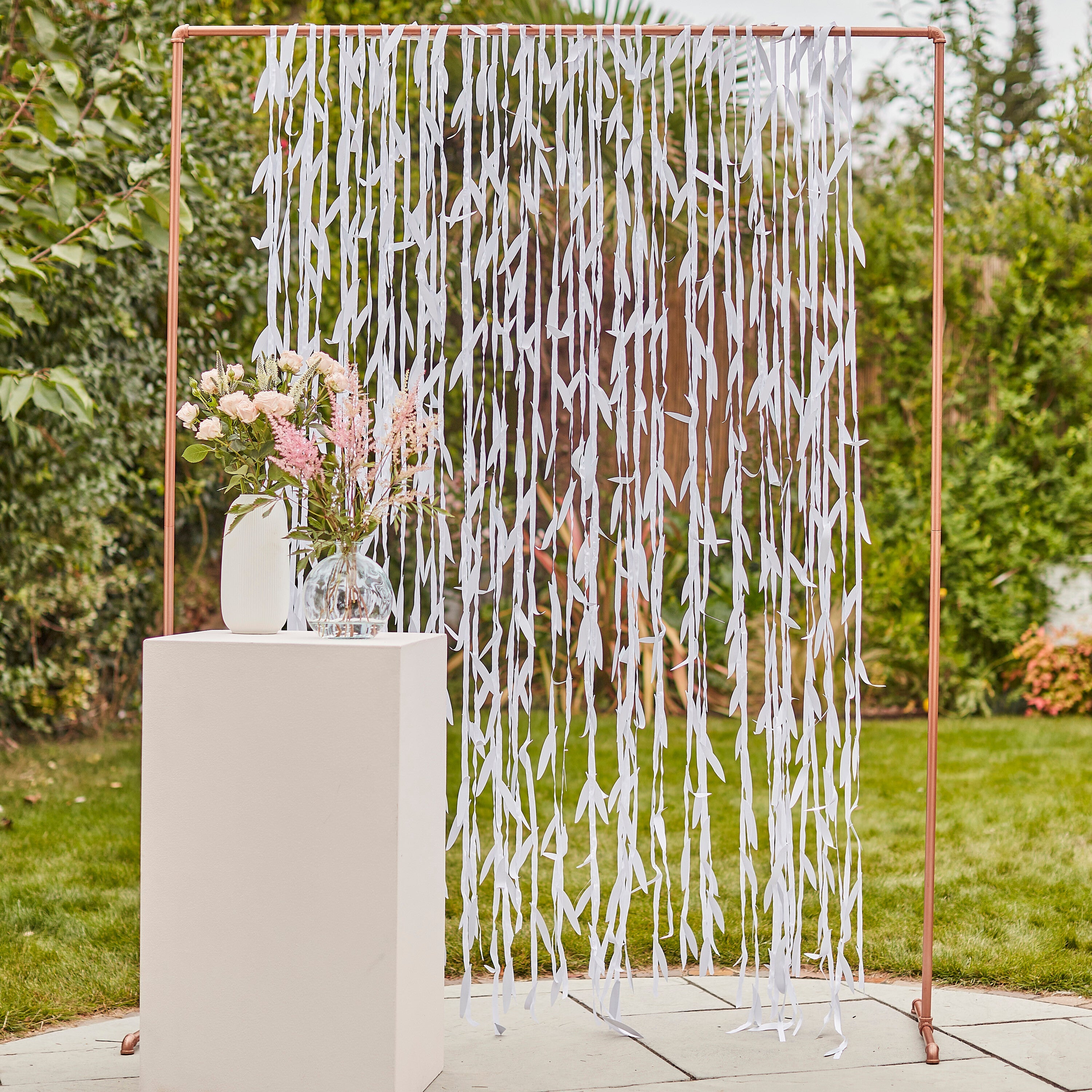 White Leaf Wedding Backdrop