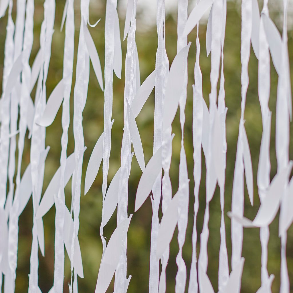 White Leaf Wedding Backdrop