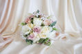 Bridal bouquet with luxury backdrop