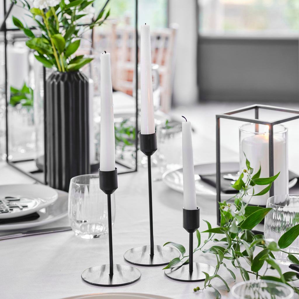 Matte Black Candle Holders- 5 Inner Pack