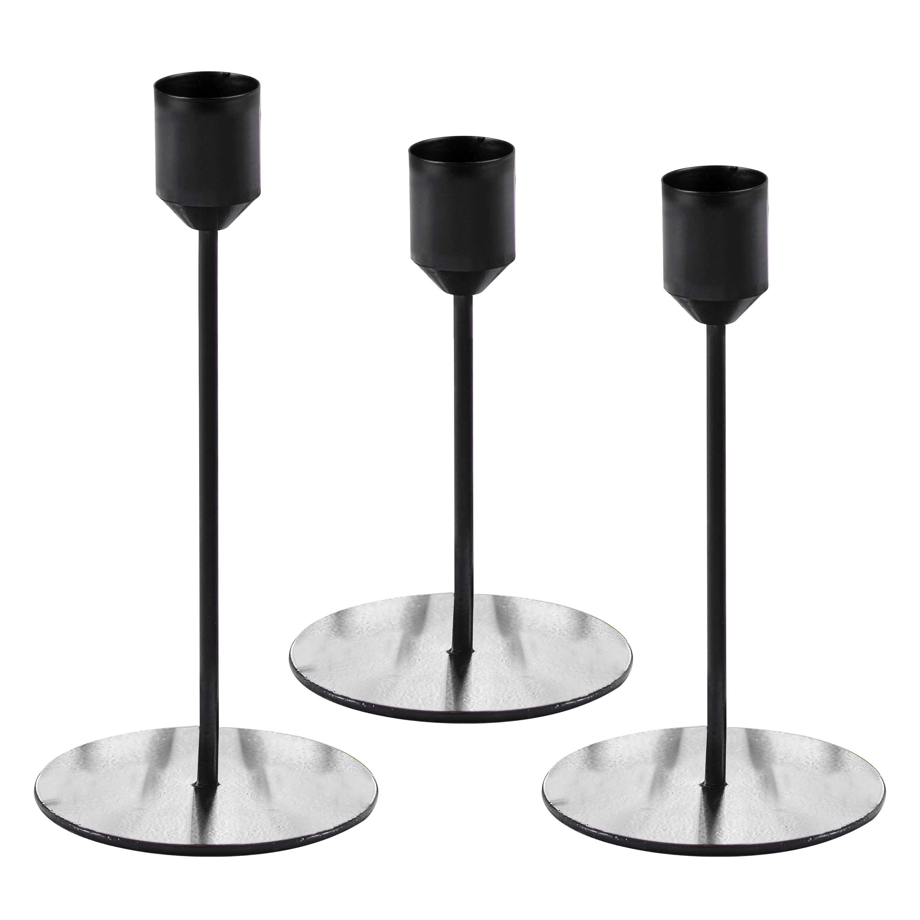 Matte Black Candle Holders- 5 Inner Pack