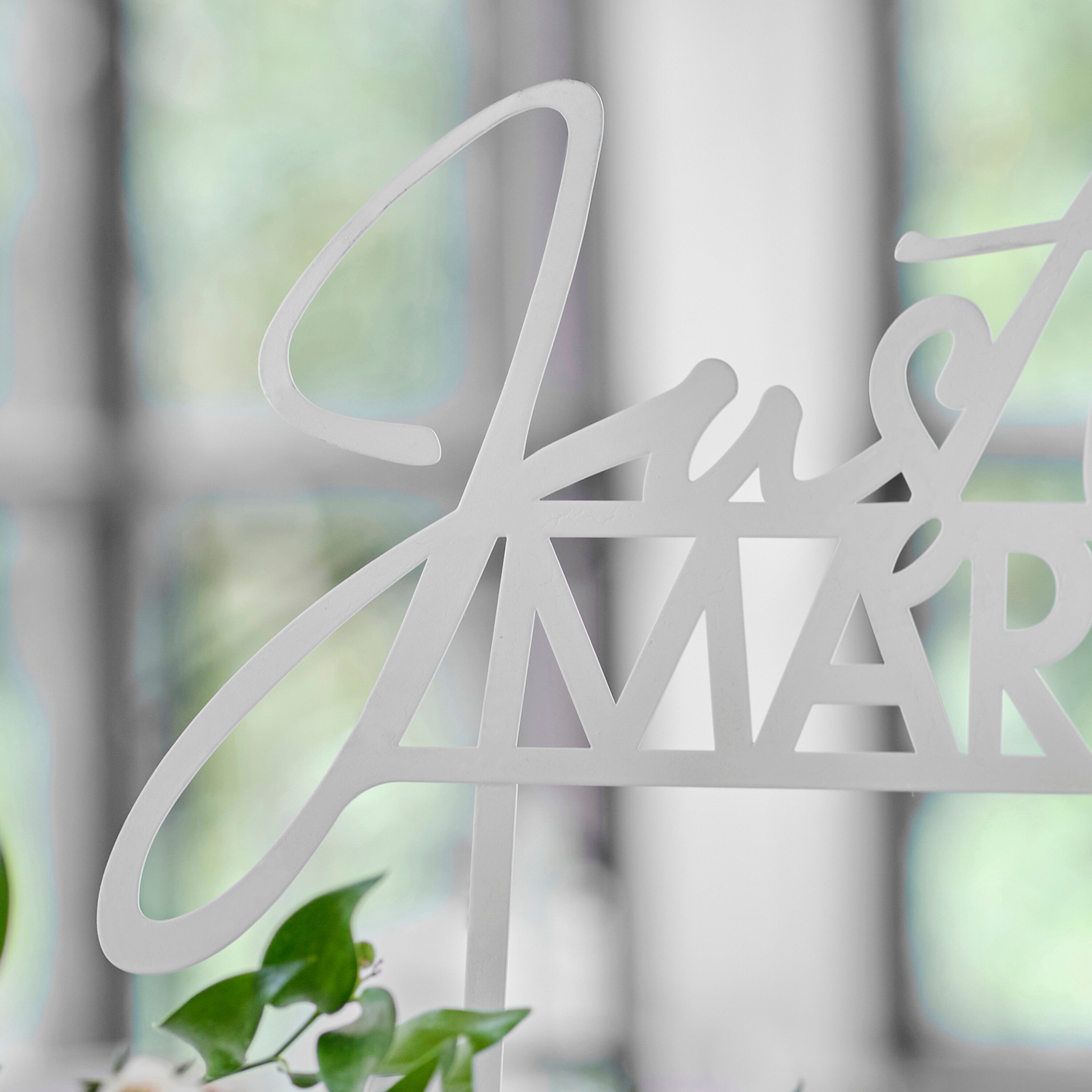Just Married Wedding Table Sign- 5 Inner Pack