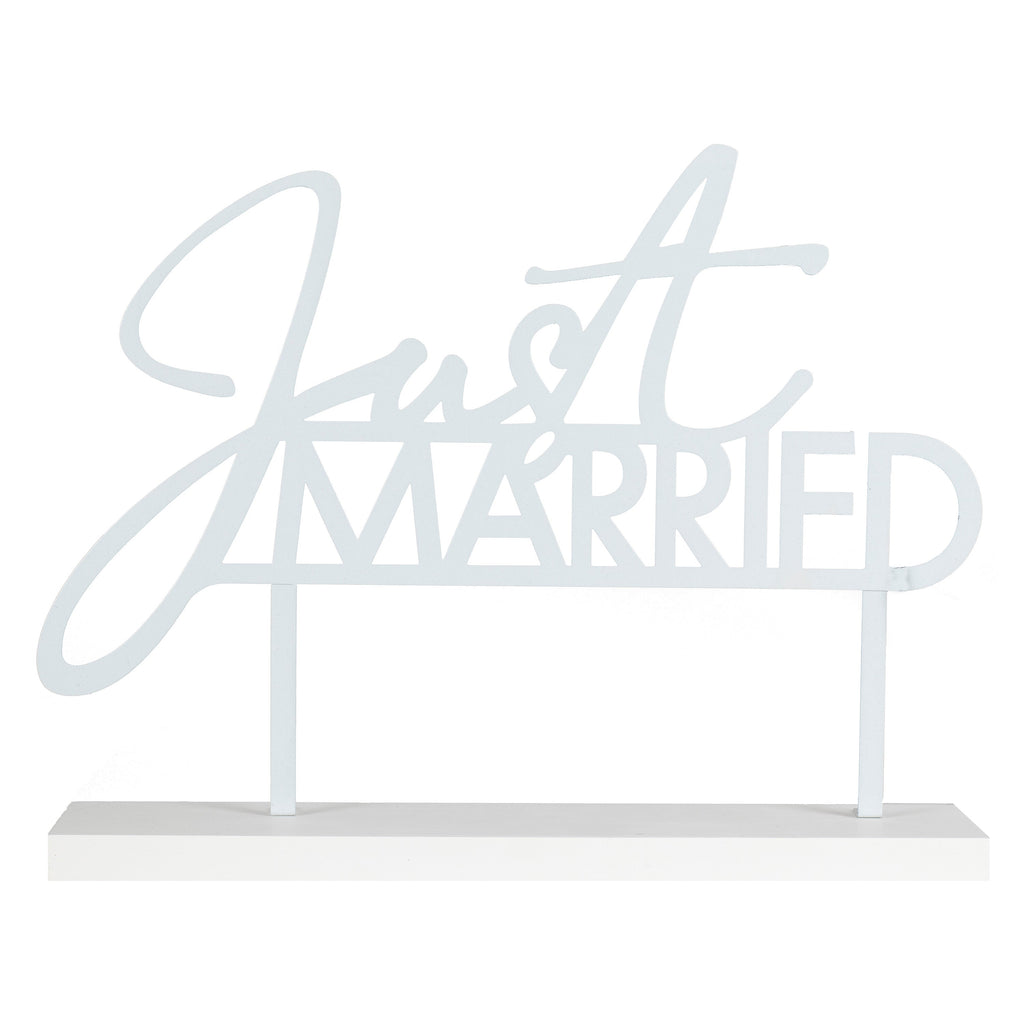 Just Married Wedding Table Sign- 5 Inner Pack