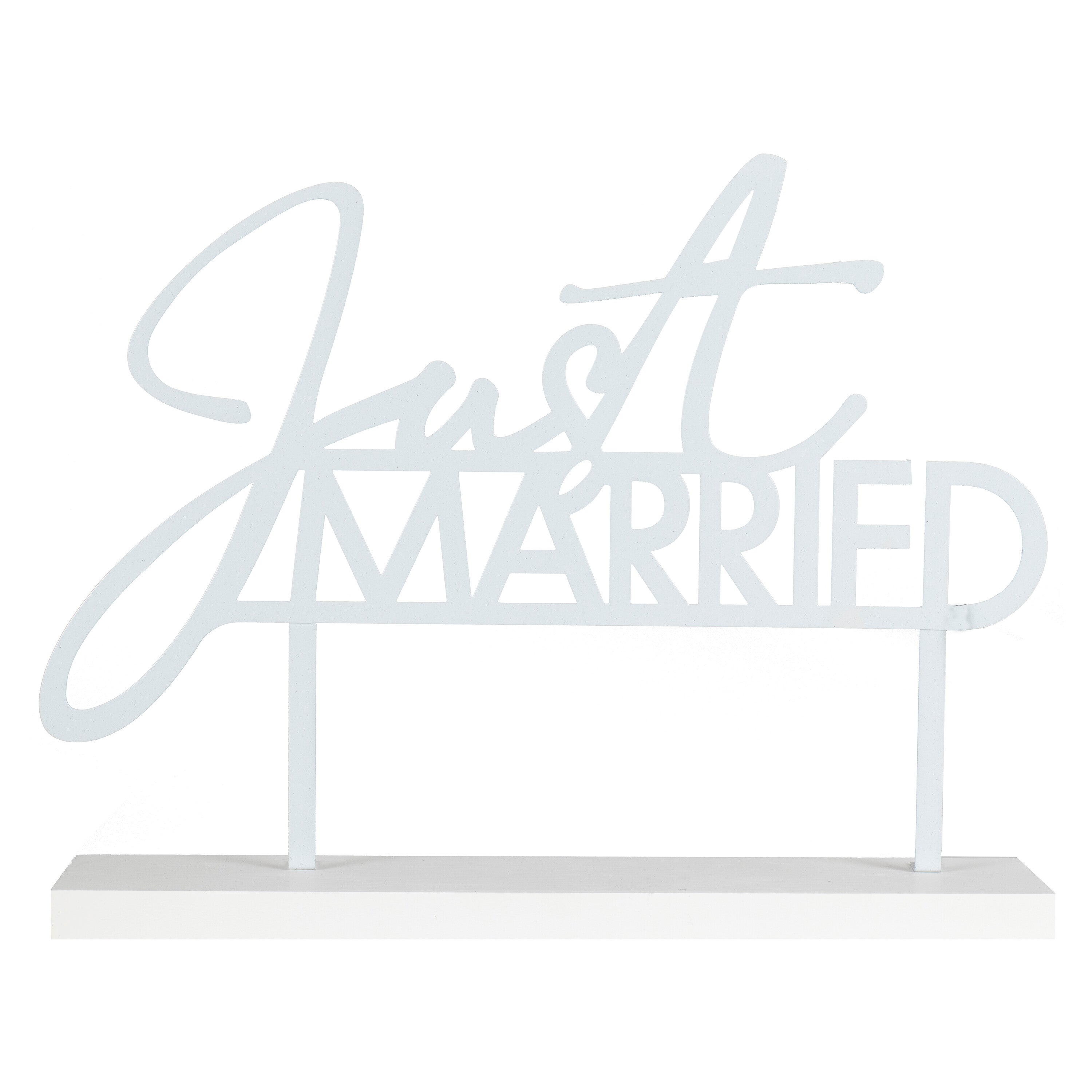 Just Married Wedding Table Sign- 5 Inner Pack