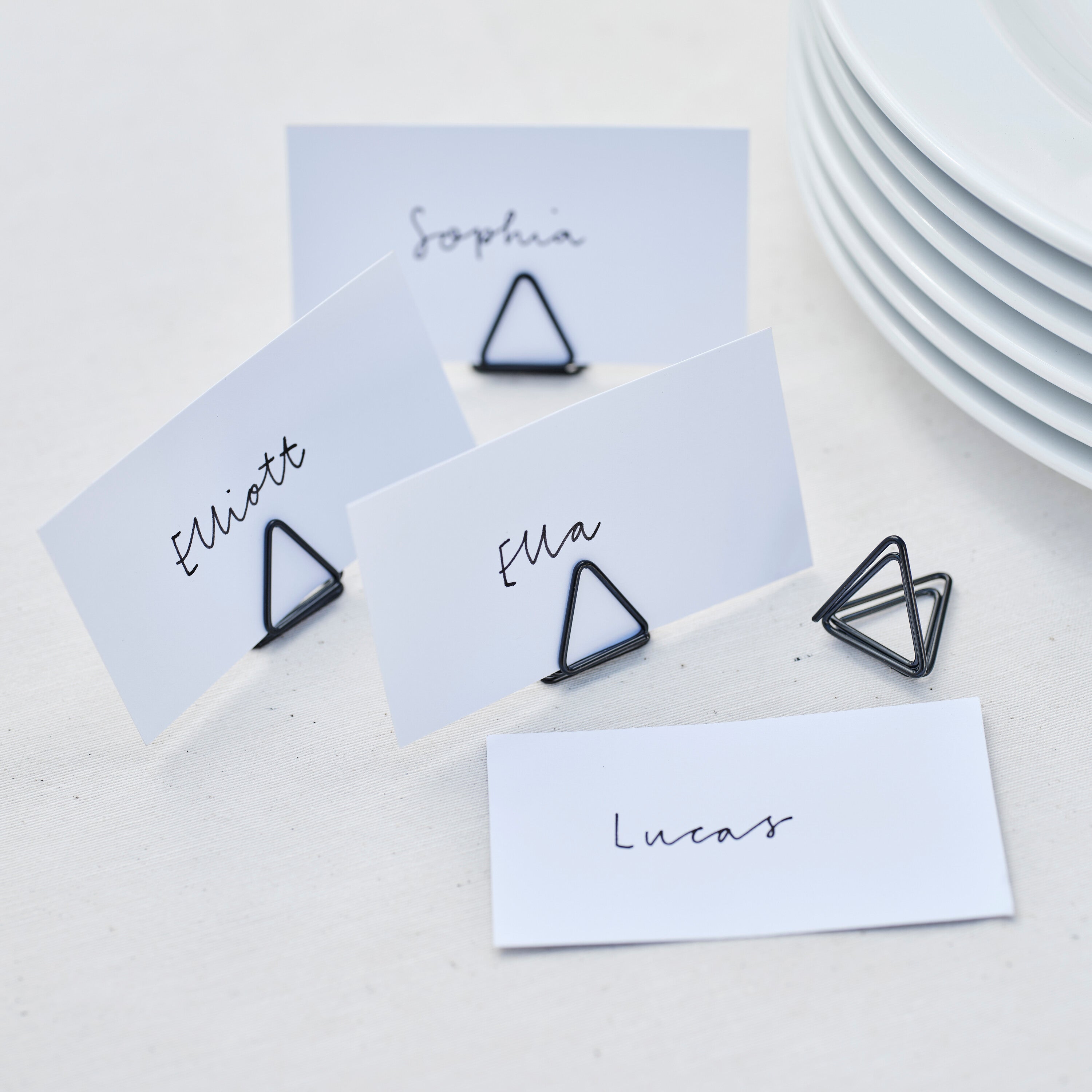 Black Wire Place Card Holders- 5 Inner Pack