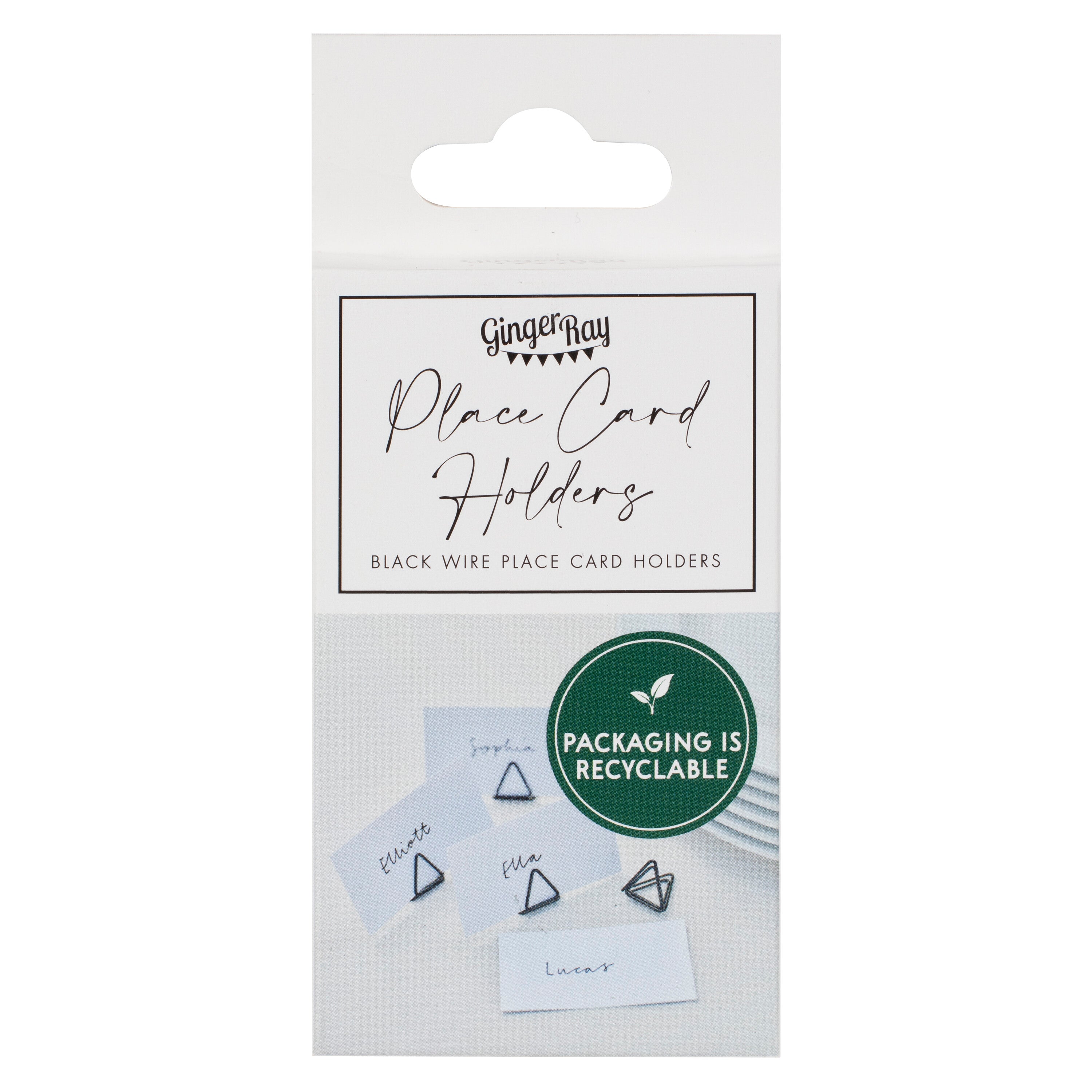 Black Wire Place Card Holders