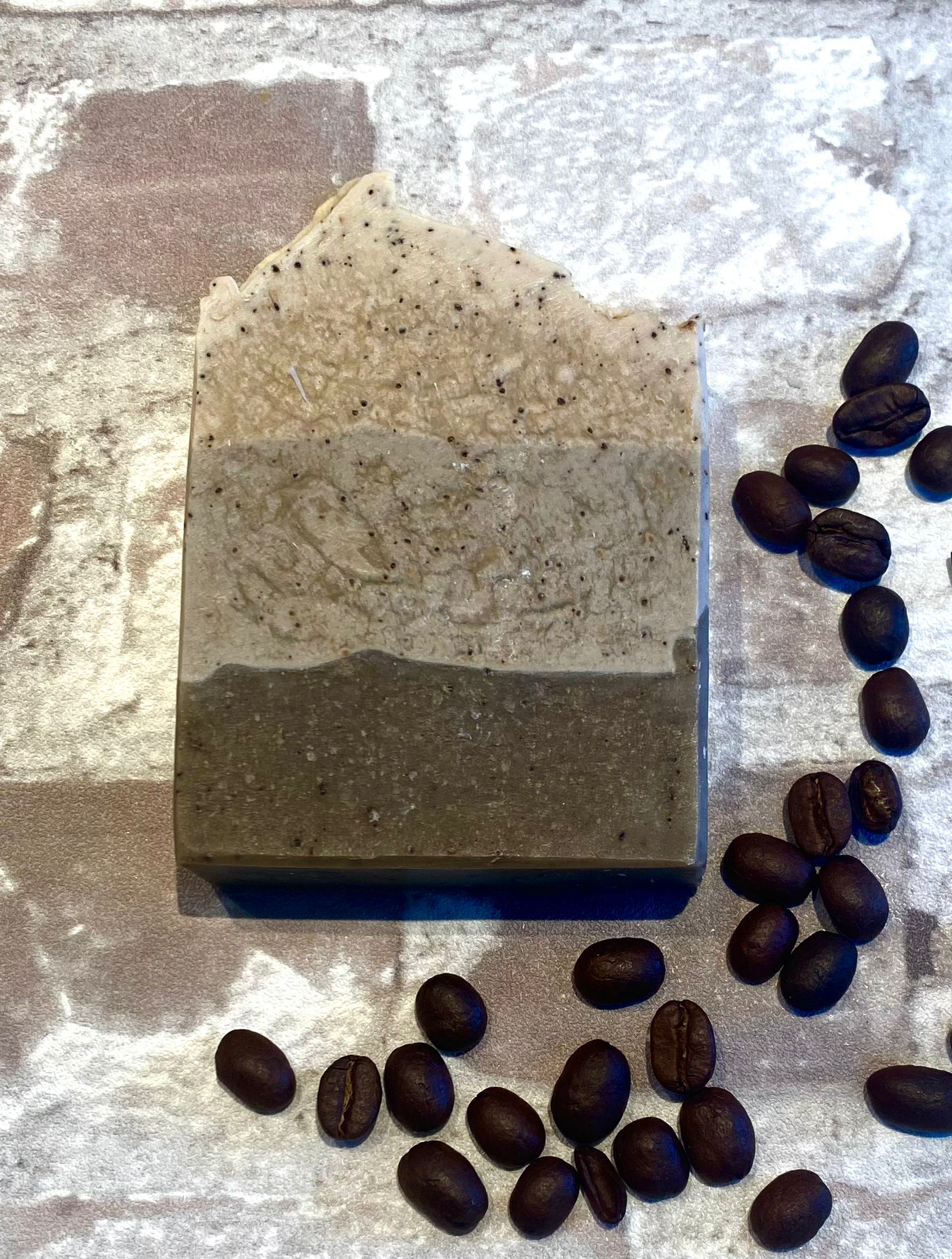 Savon exfoliant au café en barre