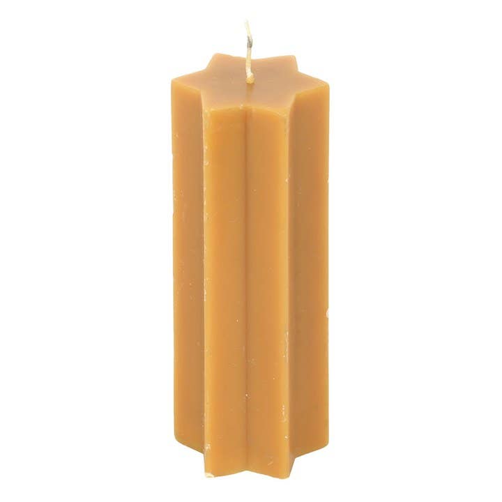 Gold Starry Night Star Shaped Pillar Candle