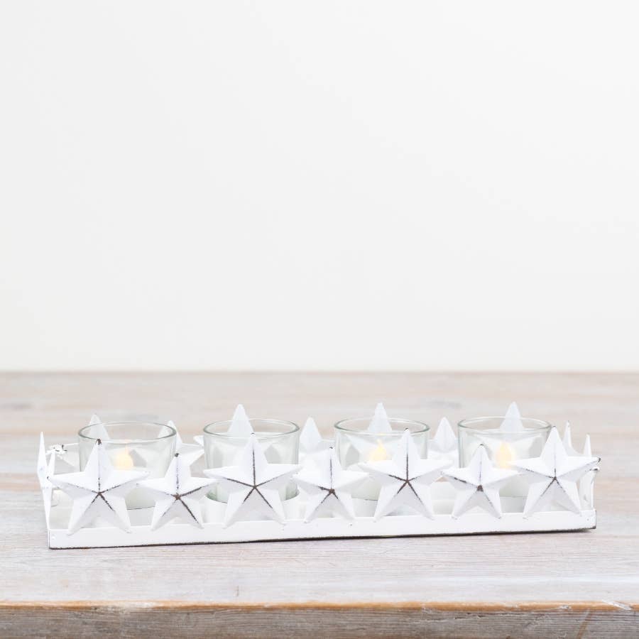 4 Tea Light Star Holder, 28.5cm