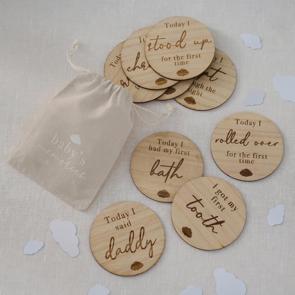 Wooden Baby Milestone Signs- 5 Inner Pack