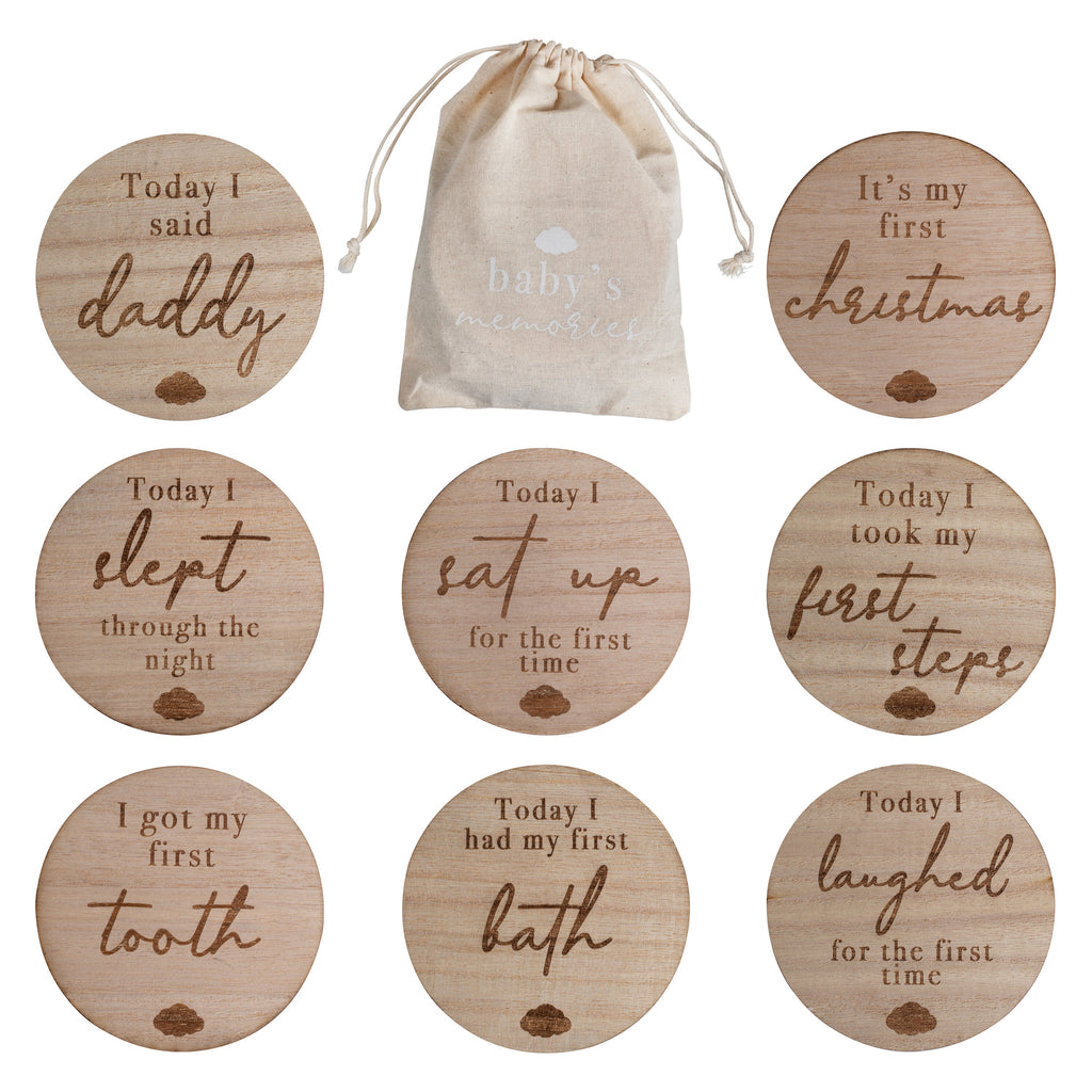Wooden Baby Milestone Signs- 5 Inner Pack