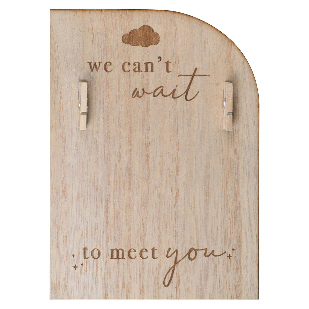 Wooden Engraved Pregnancy Announcement Sign