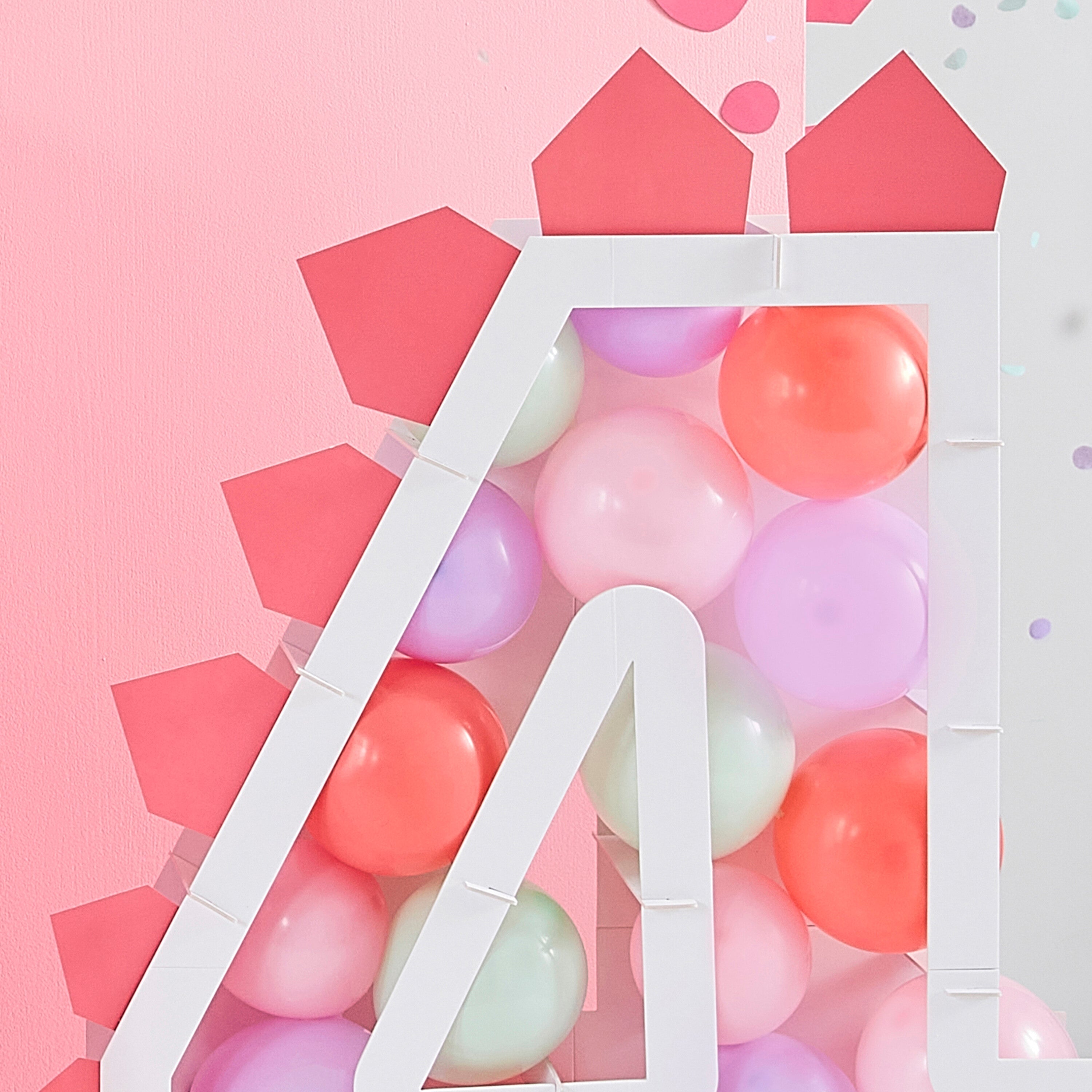 Pink, Lilac and Pastel Green Balloon Mosaic Balloon Pack with Card Spikes- 5 Inner Pack