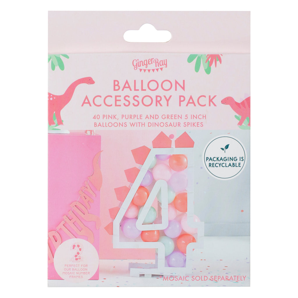 Pink, Lilac and Pastel Green Balloon Mosaic Balloon Pack with Card Spikes- 5 Inner Pack