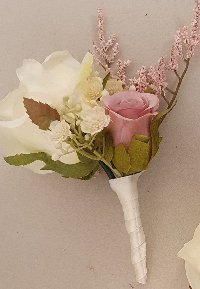 Florence | Silk Rose & Gypsophila Artificial Wedding Bouquet