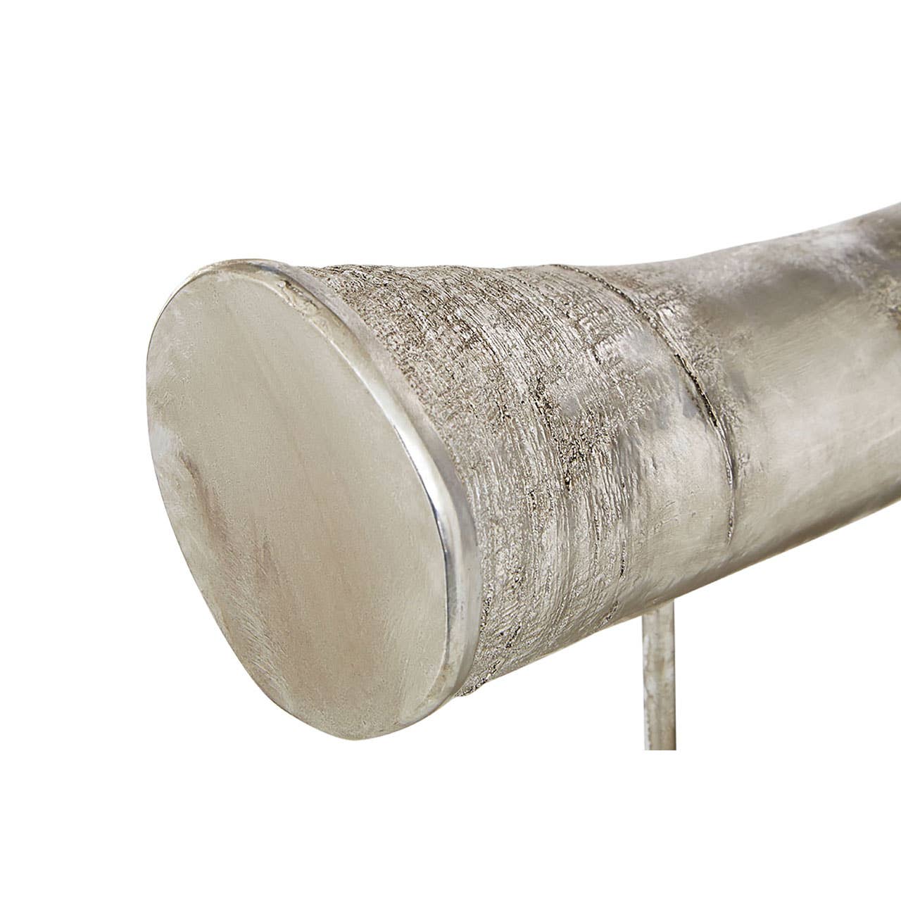 Boho Large Silver Horn Ornament