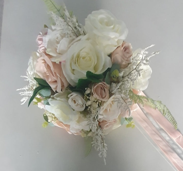 Fortuna Artificial Wedding Flower Collection | Peach, Blush & Cream