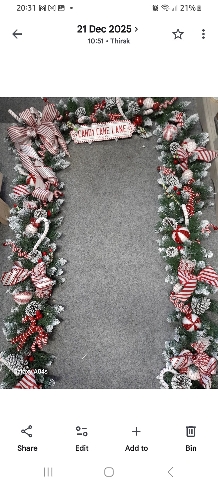 PRE ORDER - Candy Cane Lane Wreath and Garland Set