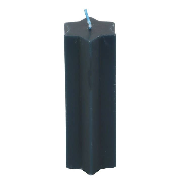 Navy Starry Night Star Shaped Pillar Candle