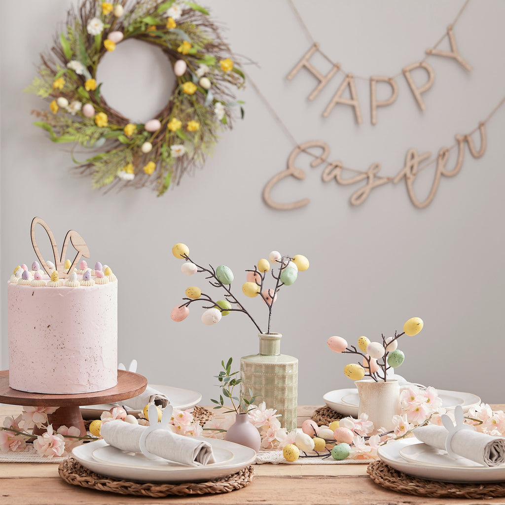 Wooden Bunny Ears Easter Cake Topper- 5 Inner Pack