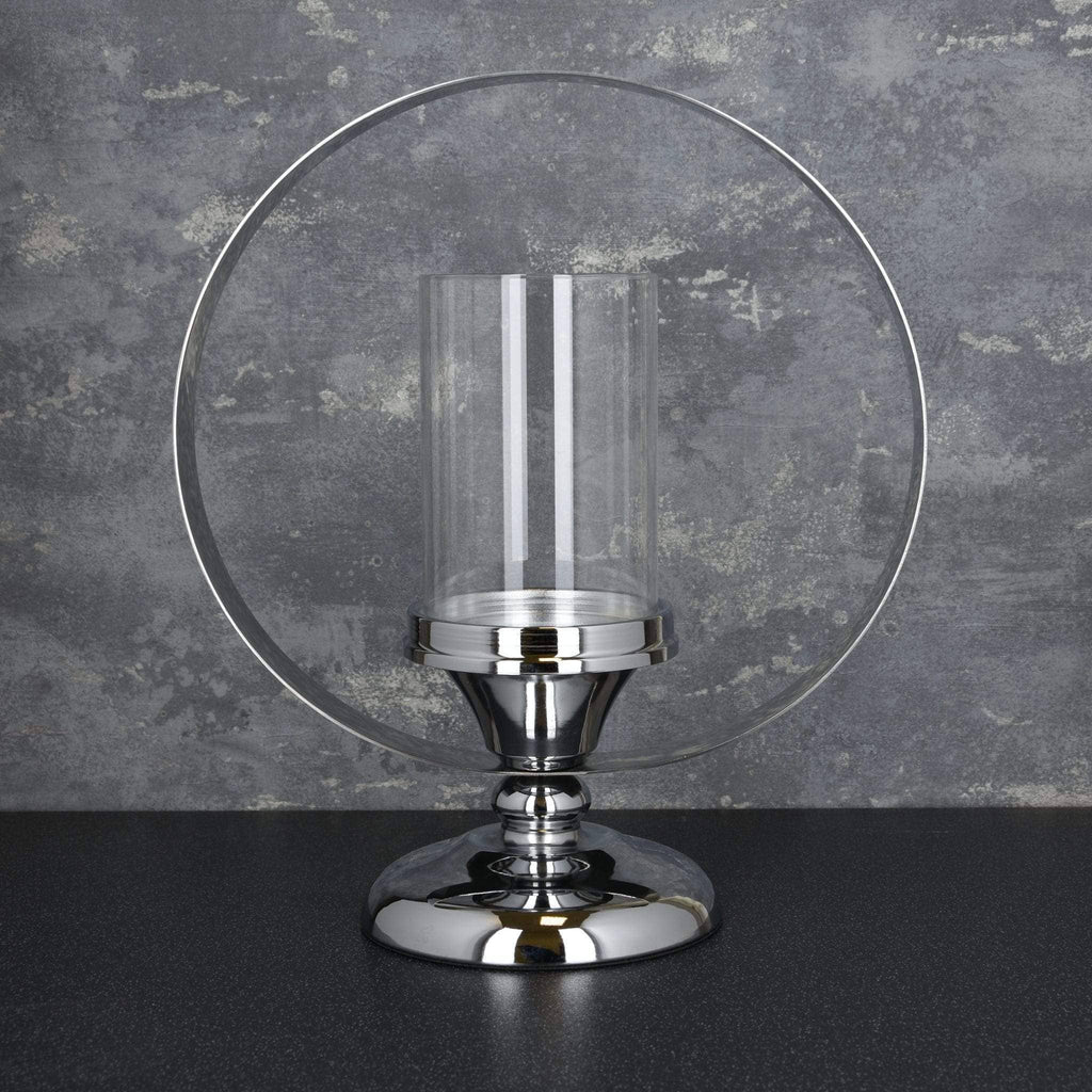 Stainless Steel Candle Holder Silver 35cm 1PK