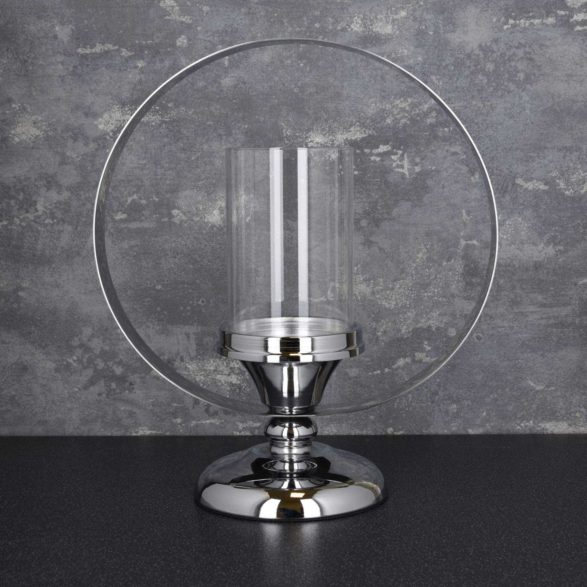 Stainless Steel Candle Holder Silver 35cm 1PK