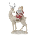 6PR3955 Figurine Santa Claus 31 cm Red White Polyresin