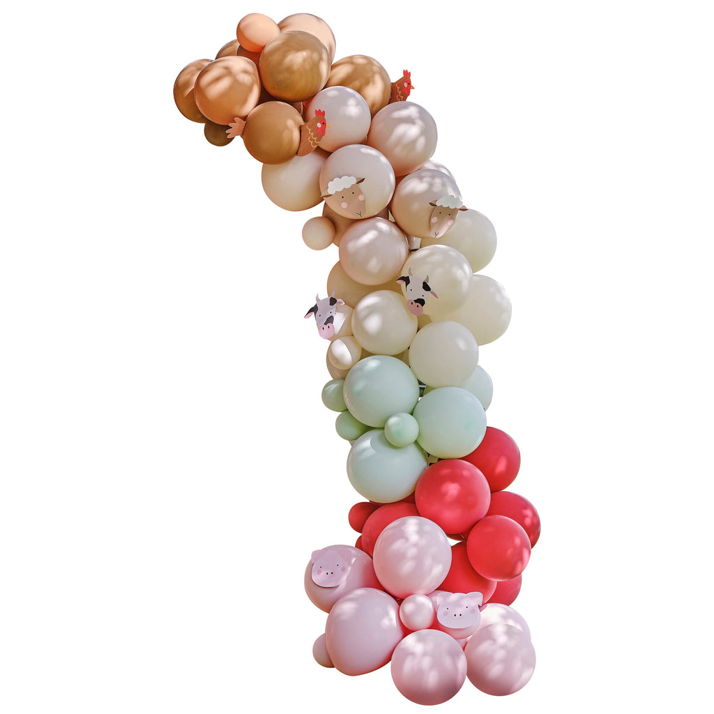 Farm Party Balloon Arch with Card Animals- 5 Inner Pack