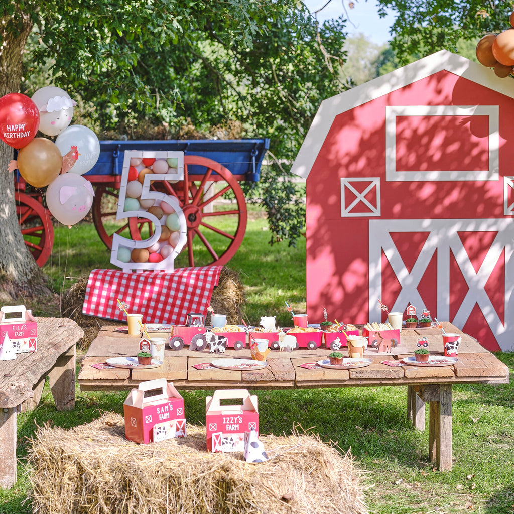 Farm Party Balloon Arch with Card Animals- 5 Inner Pack