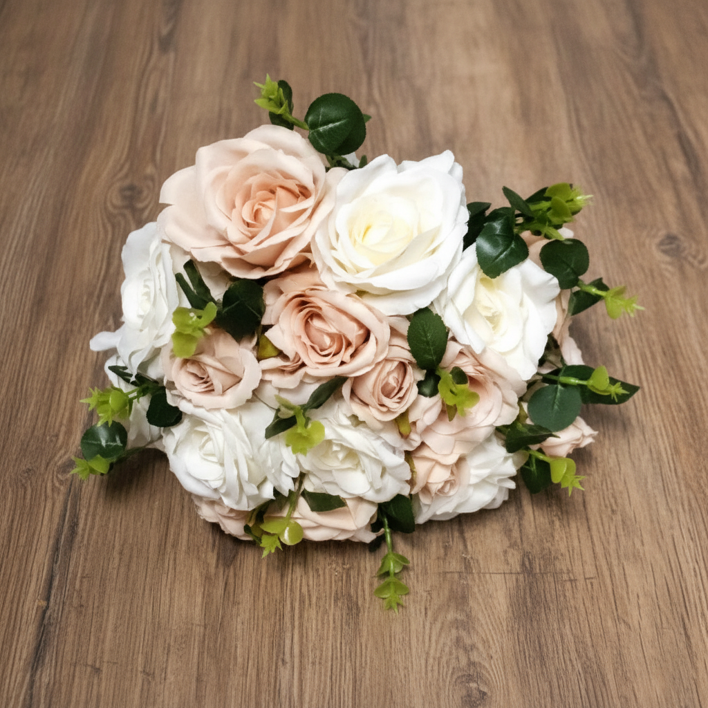 Flower crowns on wood