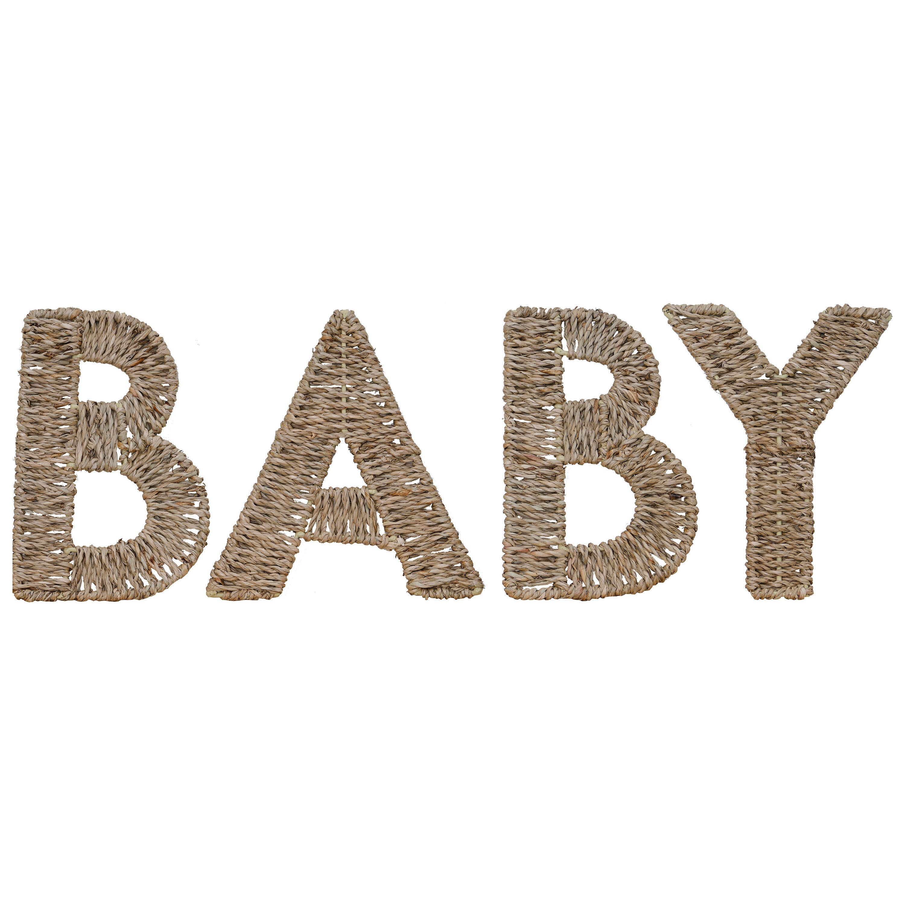 Wicker Baby Sign Nursery Decoration- 10 Inner Pack