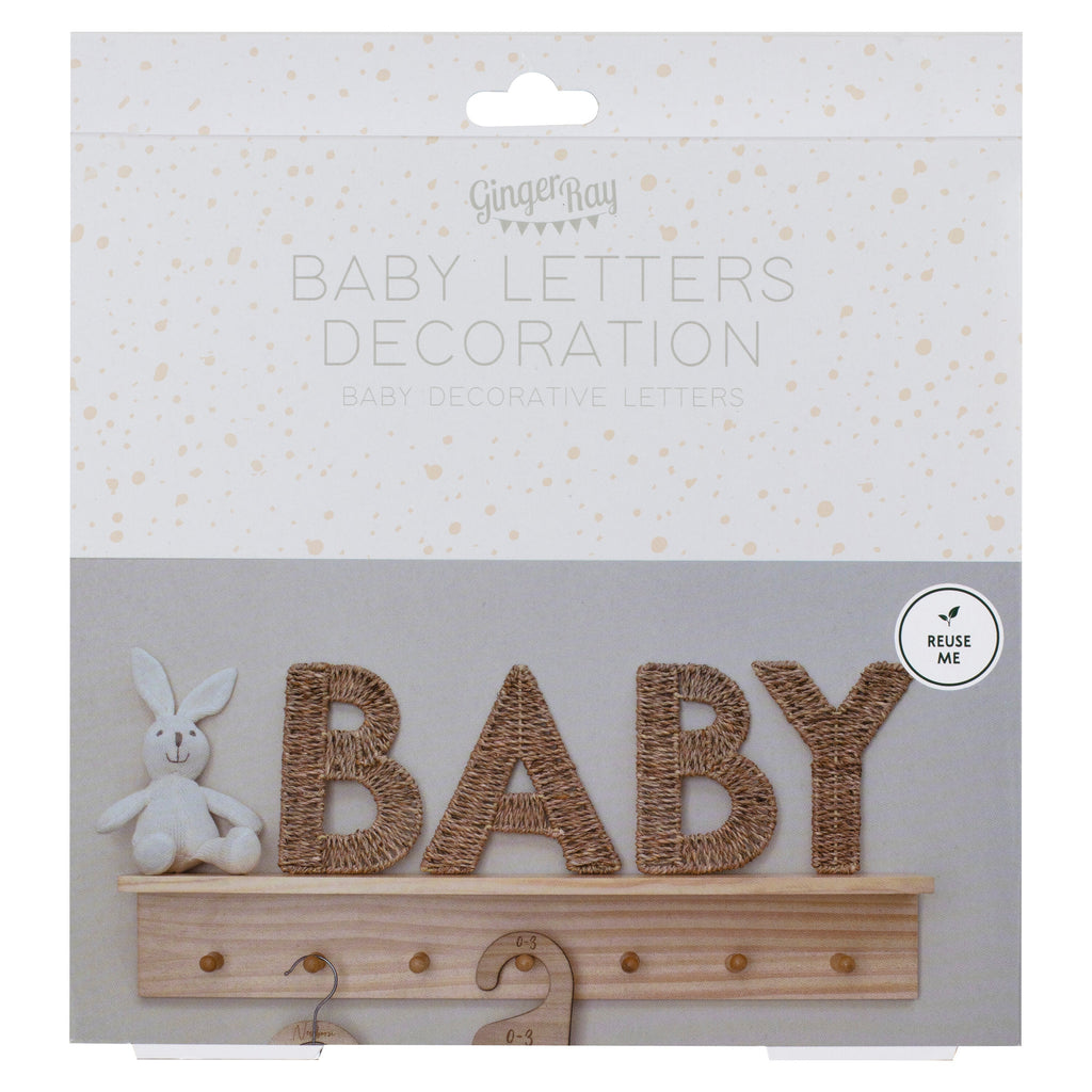 Wicker Baby Sign Nursery Decoration