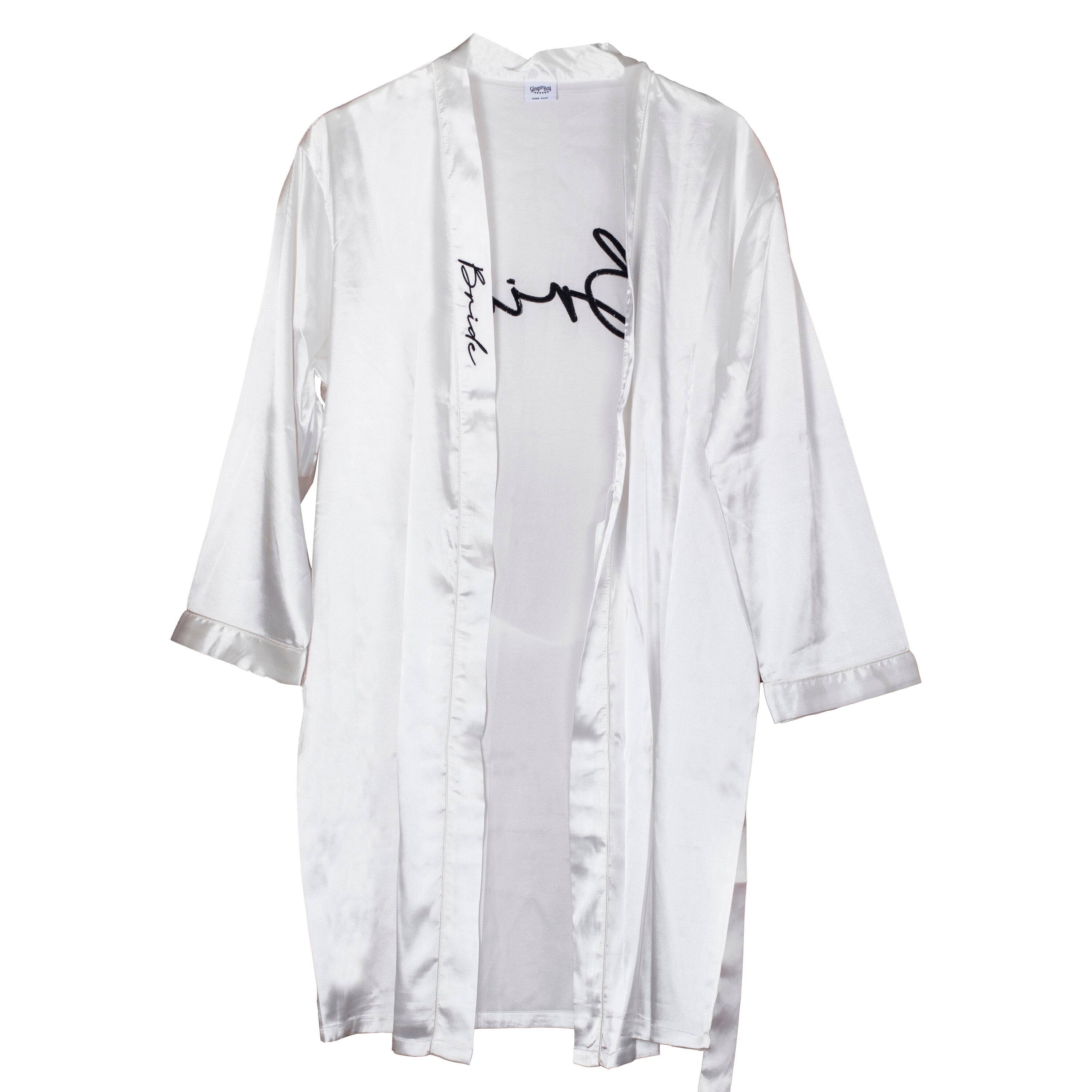 White Embroidered Bride Dressing Gown- 5 Inner Pack