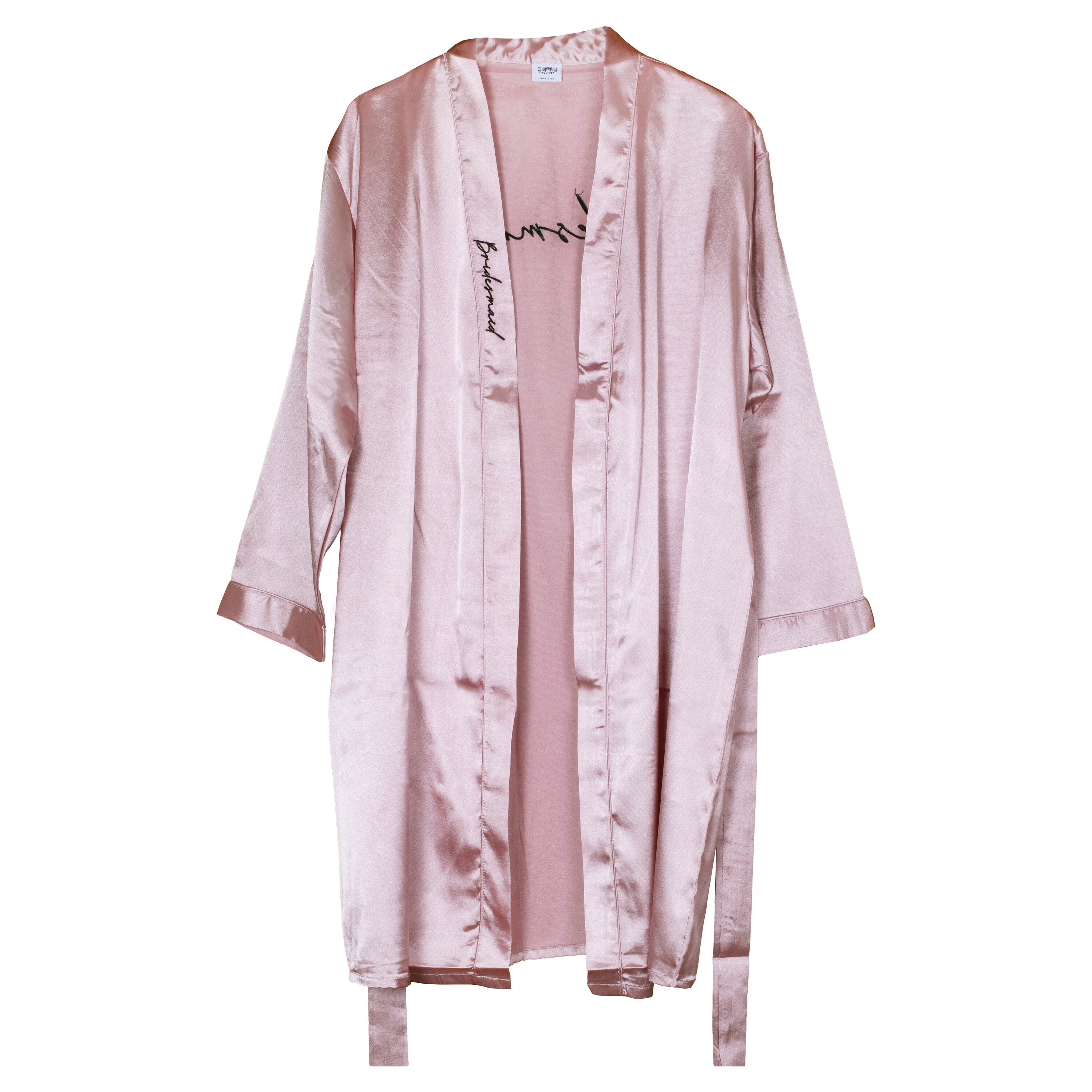 Pink Embroidered Bridesmaid Dressing Gown- 5 Inner Pack