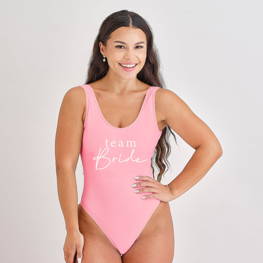 Team Bride Pink Hen Party Swimsuit- 8 Inner Pack