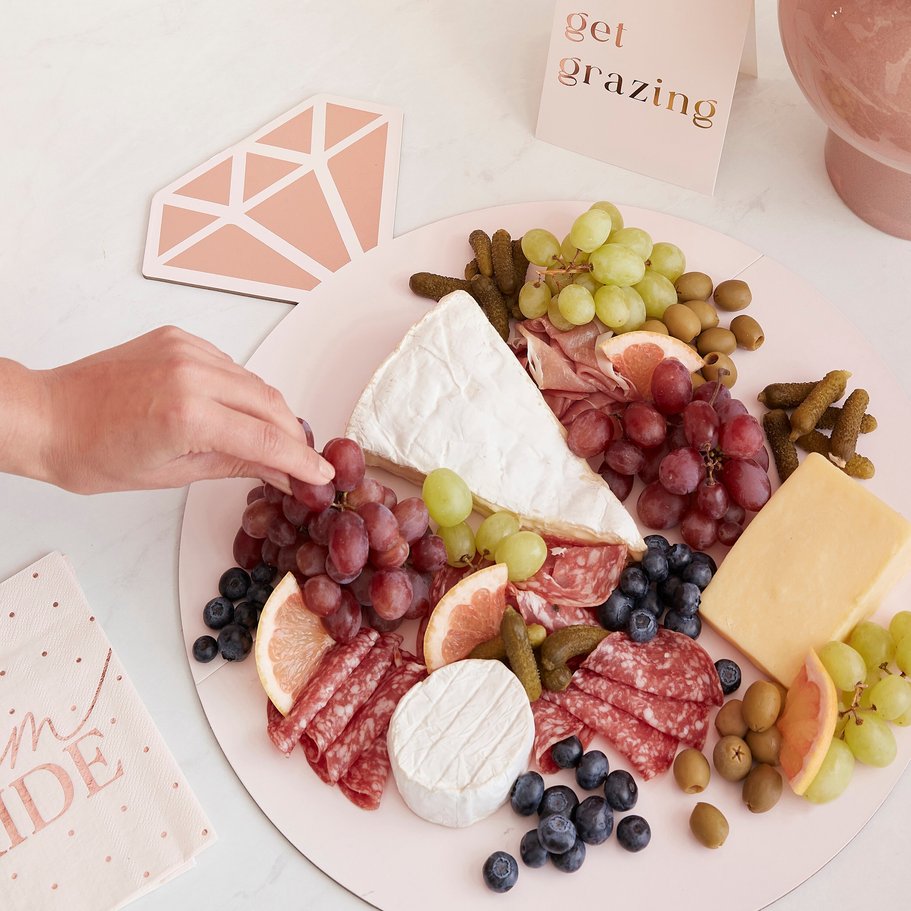 Rose Gold and Pink Engagement Ring Grazing Board Kit- 5 Inner Pack
