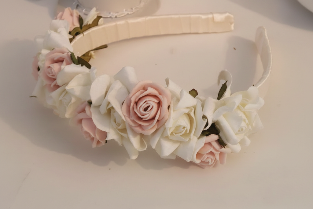 Image 8 – Floral headband, pale blush