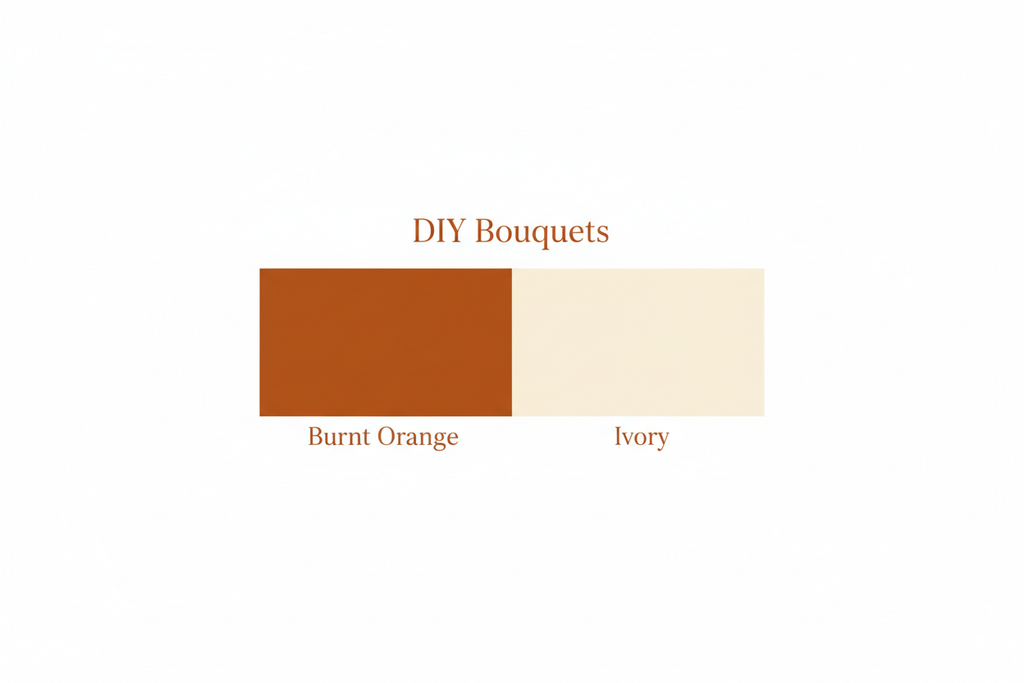 Burnt Orange & Ivory colour palette