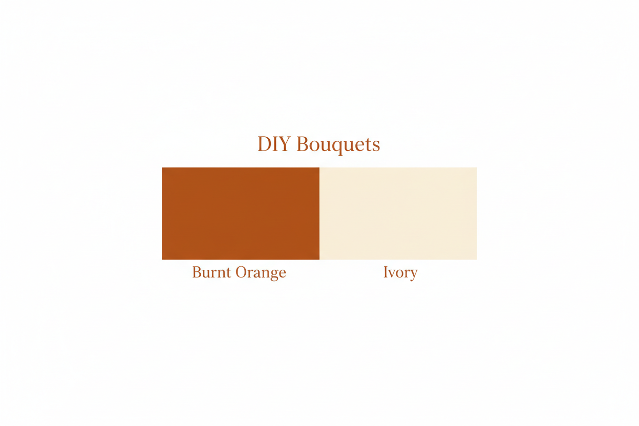 Burnt Orange & Ivory colour palette