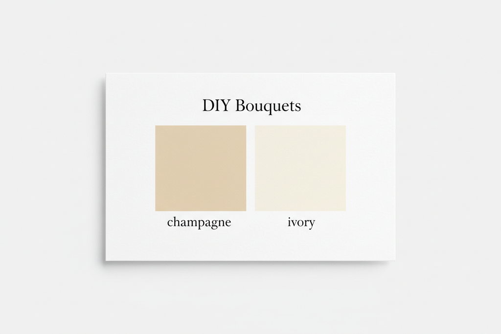 Champagne & Ivory colour palette