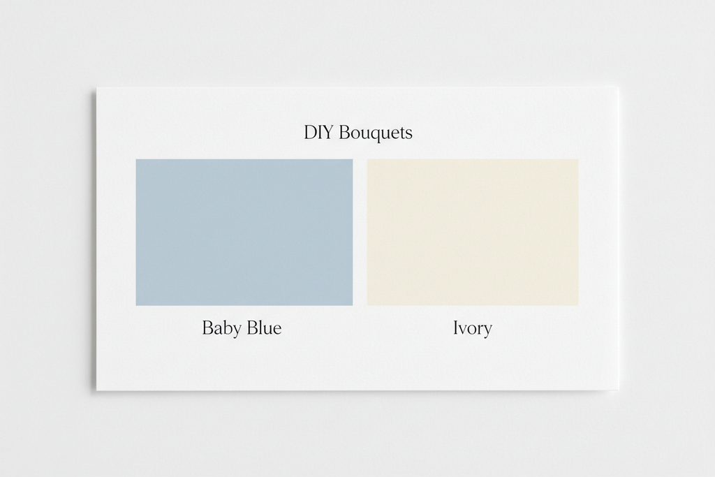Baby Blue & Ivory colour palette
