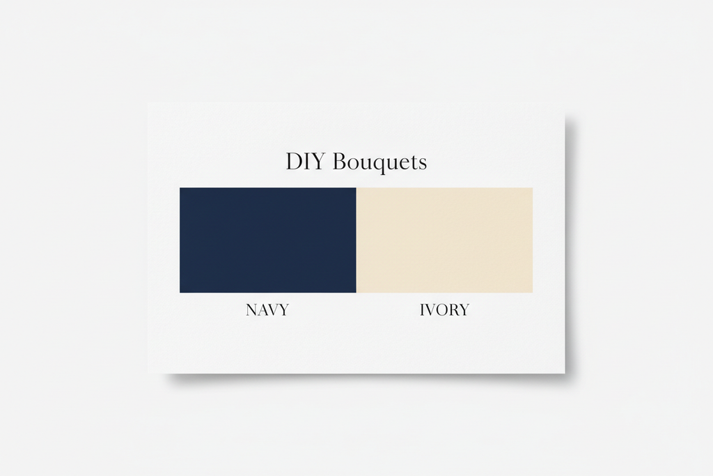 Navy & Ivory colour palette