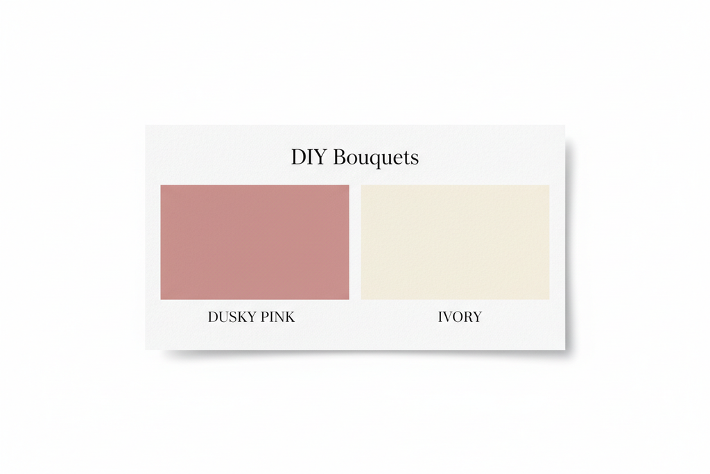 Dusky Pink & Ivory colour palette