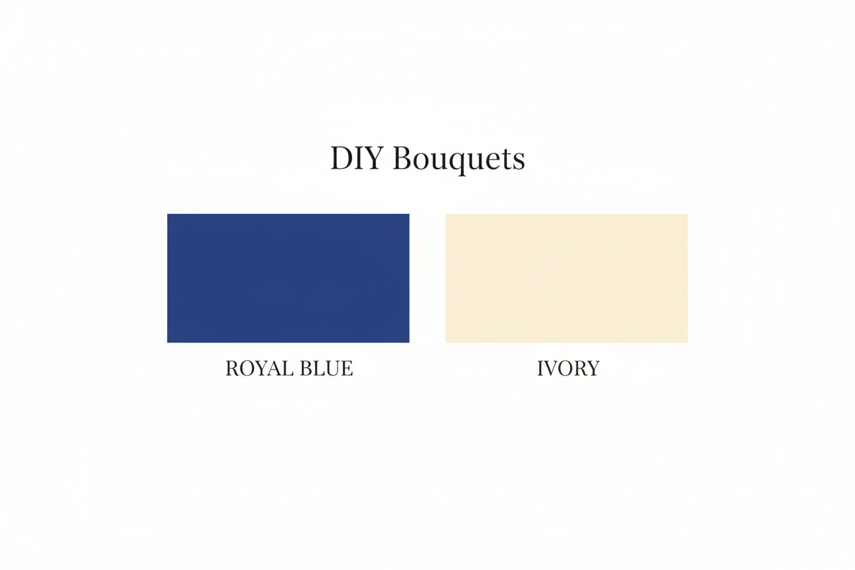 Royal Blue & Ivory colour palette