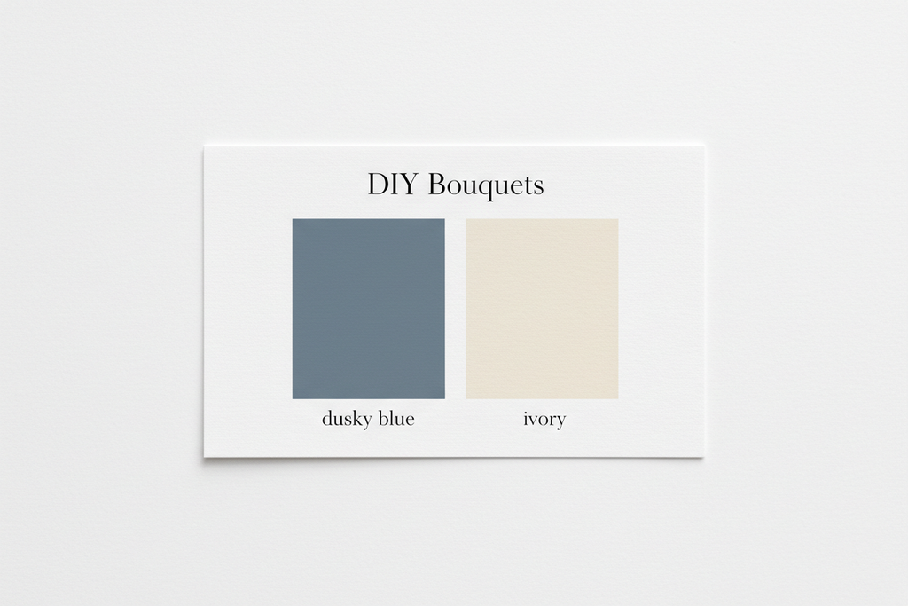 Dusky Blue & Ivory colour palette