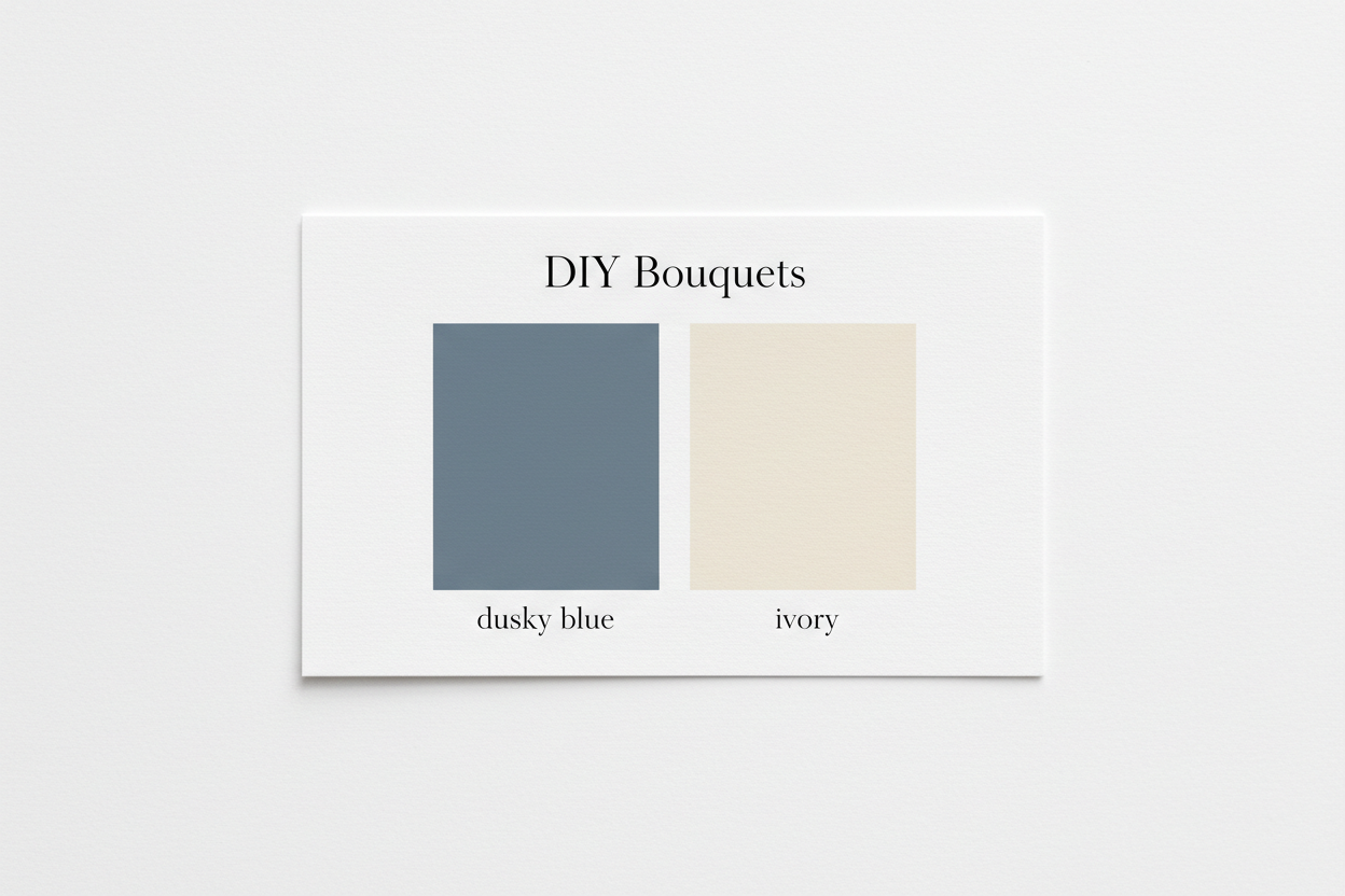 Dusky Blue & Ivory colour palette