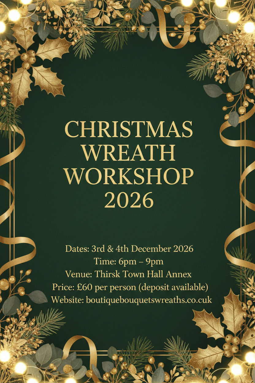 Christmas Wreath Workshop 2026 poster